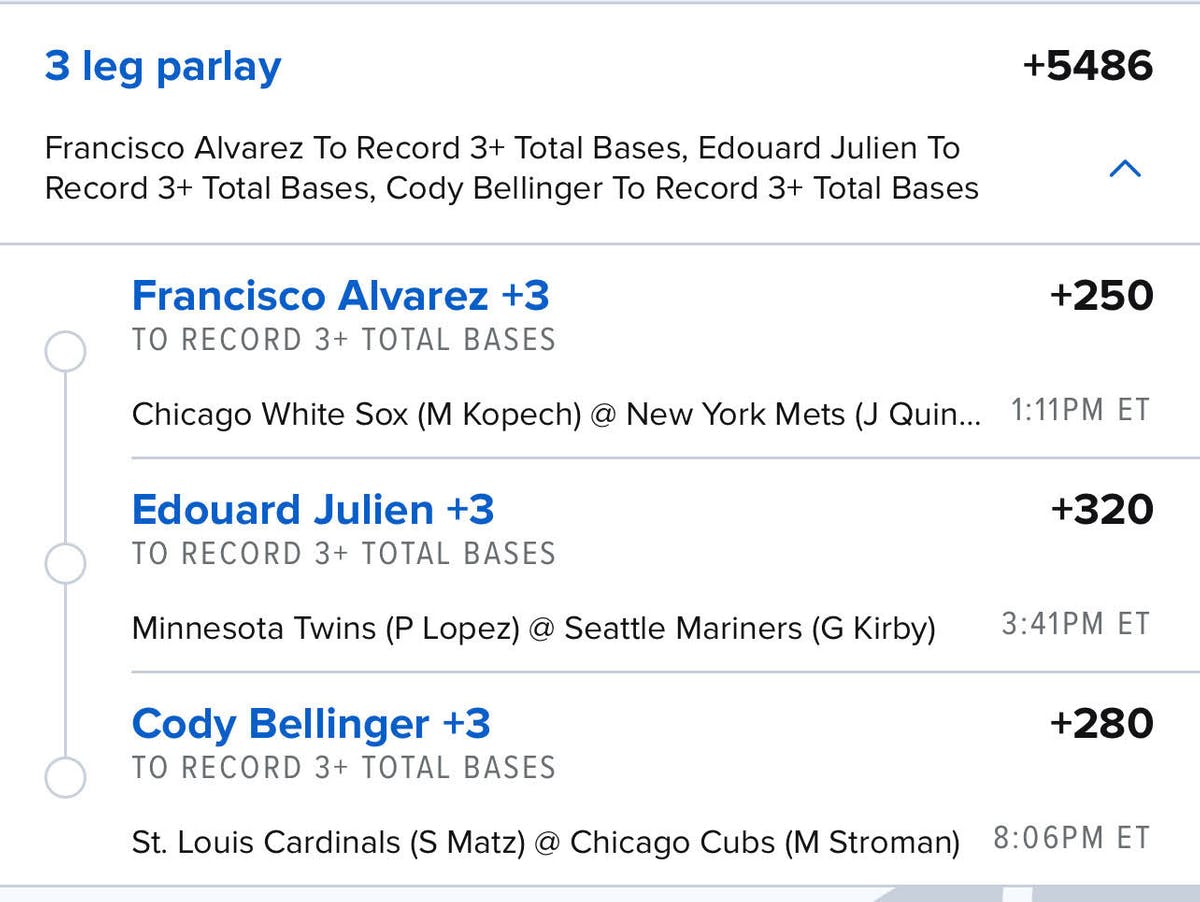 MCbets total bases parlay
