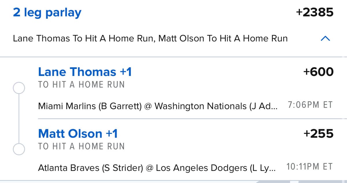 mcbets' hr parlay