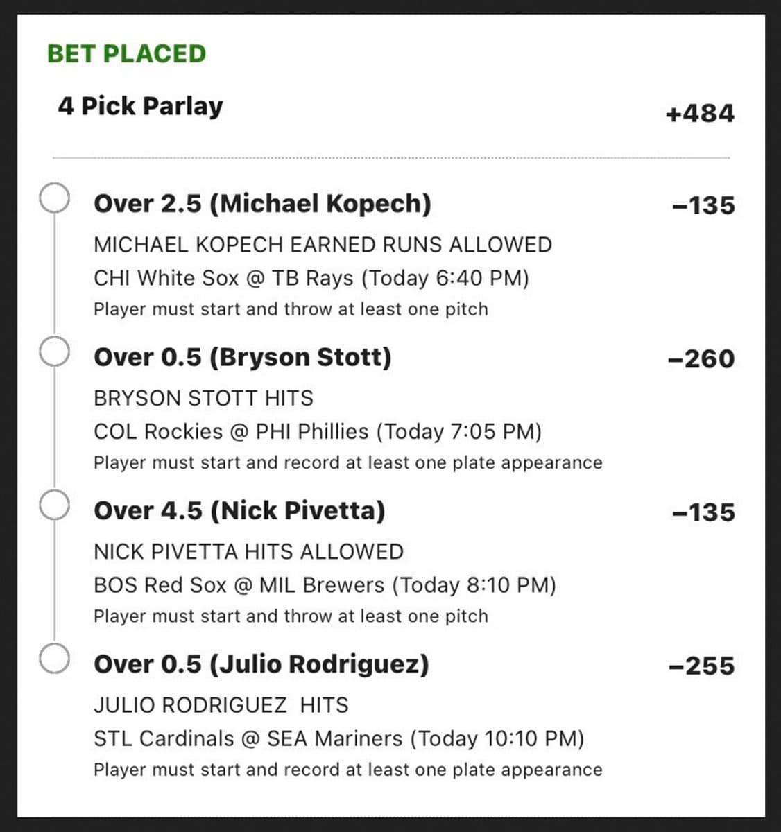 MLB Parlay