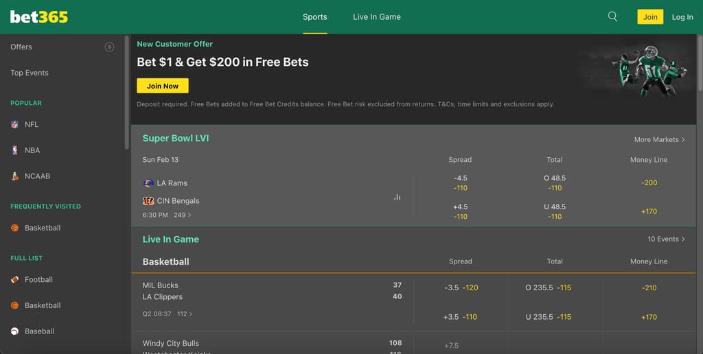 bet365 Free Bet Welcome Offer