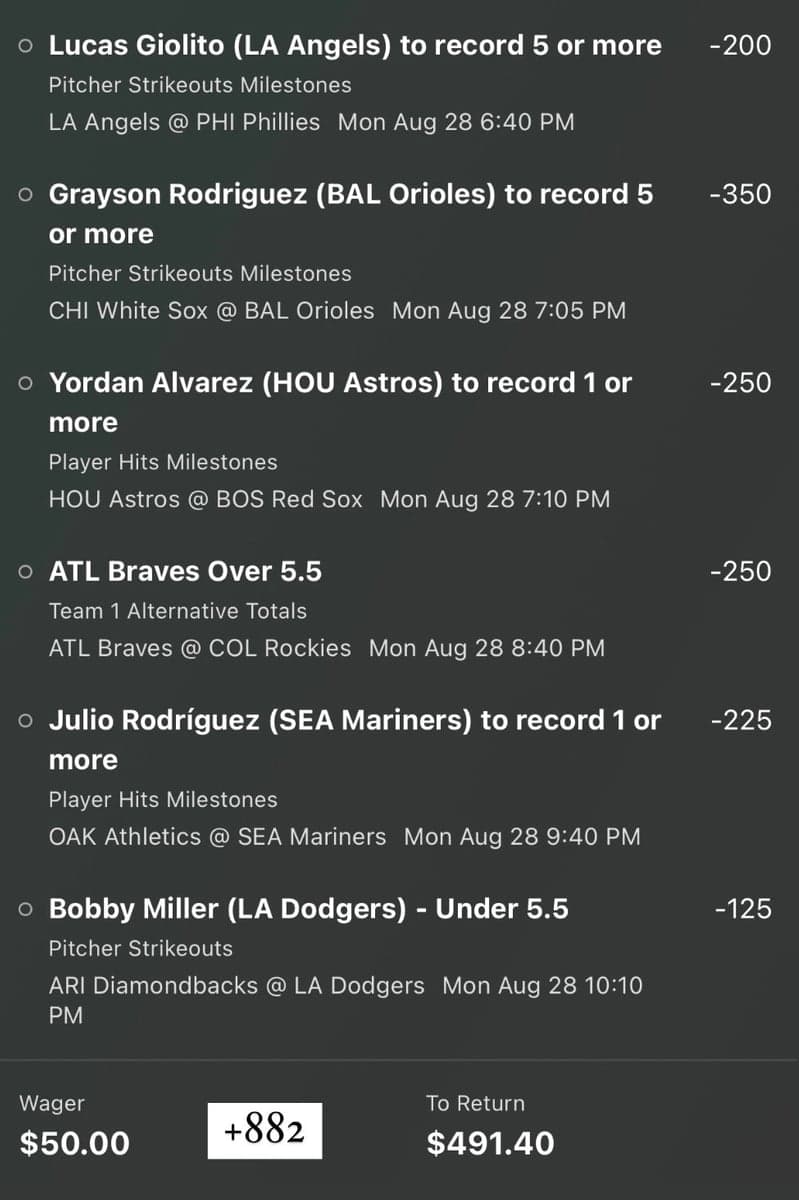 penguin's mlb parlay