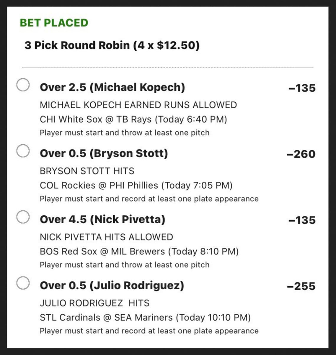 MLB Round Robin