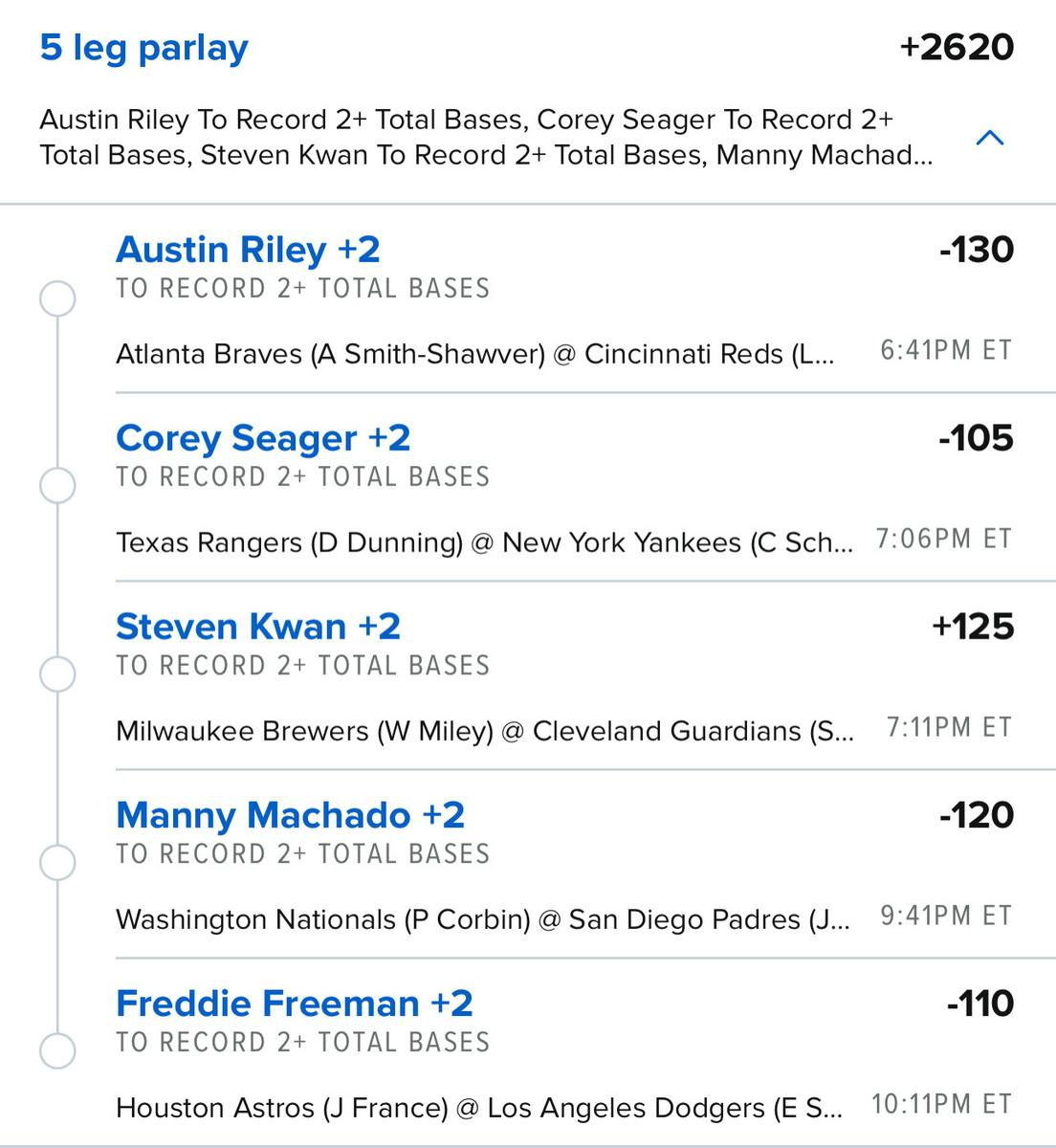 parlays for this weekend
